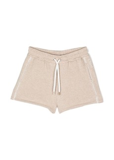 Chloé logo-embroidered jersey track shorts