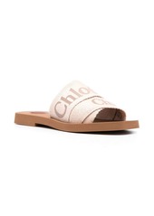 Chloé logo-embroidered slip-on sandals