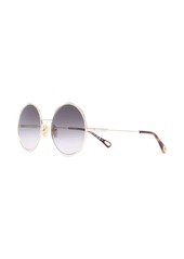 Chloé logo-engraved round-frame sunglasses