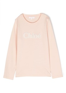 Chloé logo-patch cotton jumper