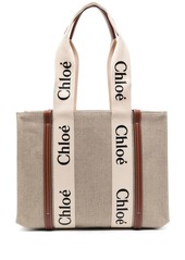 Chloé medium Woody logo tote bag