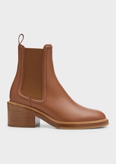 Chloé Mallo Leather Ankle Chelsea Boots