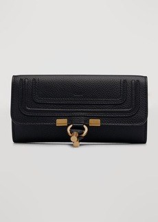 Chloé Marcie Long Flap Wallet in Grained Leather