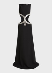 Chloé Maude Cutout Gown with Crystal Detail