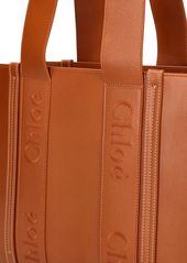 Chloé Medium Woody Leather Tote Bag