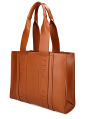 Chloé Medium Woody Leather Tote Bag
