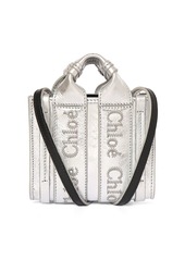 Chloé Micro Woody Metallic Leather Tote Bag