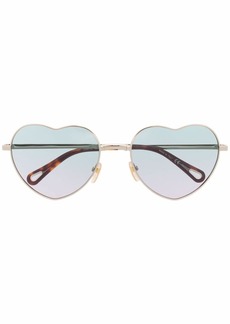 Chloé Milane heart-frame sunglasses