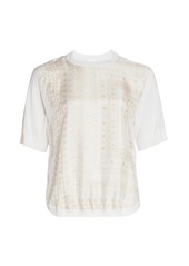Chloé Moasic Twill & Wool T-Shirt