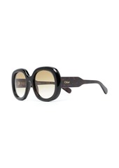 Chloé logo-print oversized-frame sunglasses