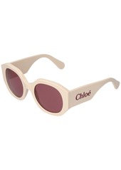 Chloé Oversized Logo Round Acetate Sunglasses