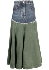Chloé panelled pleated maxi skirt