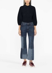 Chloé patchwork cropped flared jeans