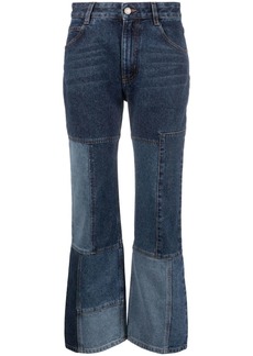Chloé patchwork cropped flared jeans