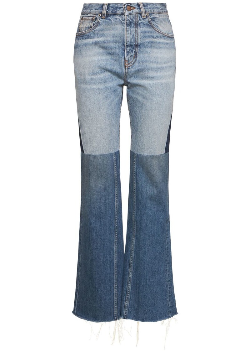 Chloé Patchwork Denim Flared Jeans