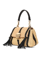Chloé Penelope Woven Top Handle Bag W/leather