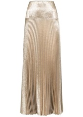 Chloé pleated metallic maxi skirt