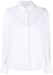 Chloé pointelle collar button-up shirt