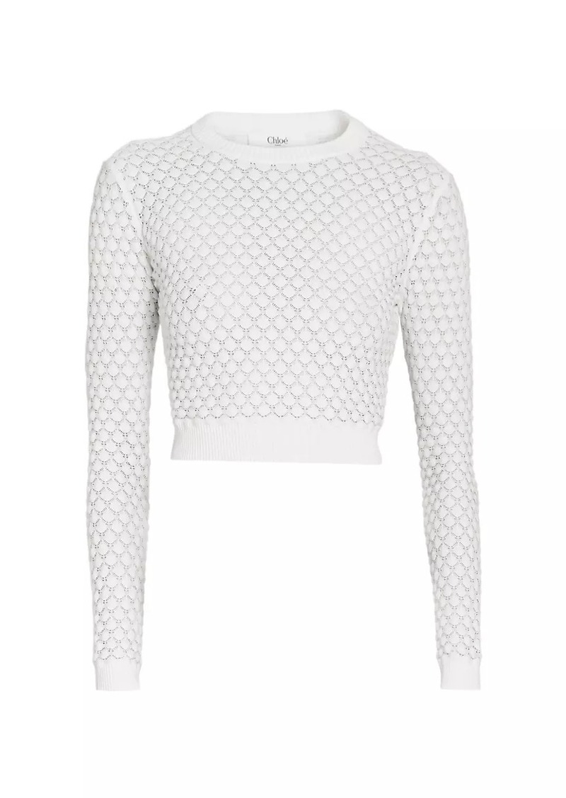 Chloé Pointelle Crewneck Sweater