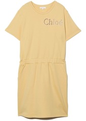 Chloé pointelle logo-detail dress