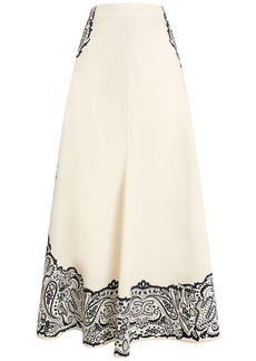 Chloé Printed Cotton Poplin Long Skirt