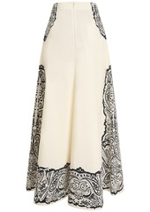 Chloé Printed Cotton Poplin Long Skirt