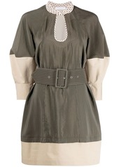 Chloé puff-sleeve belted mini-dress