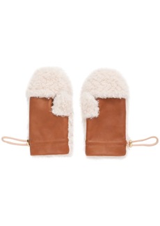 Chloé Recycled Faux Teddy Mittens