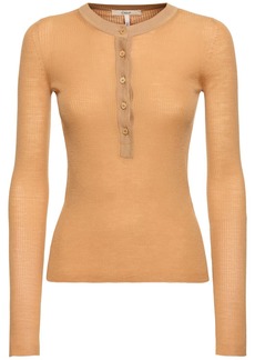 Chloé Rib Knit Long Sleeve Top