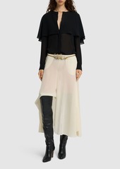 Chloé Ruched Silk Flared Pants