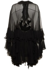 Chloé Ruffled Sheer Mini Dress