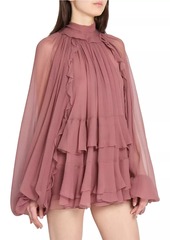 Chloé Ruffled Silk Minidress