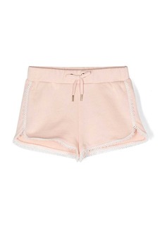 Chloé scallop-edge cotton shorts