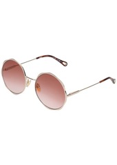 Chloé Scallop Line Round Metal Sunglasses