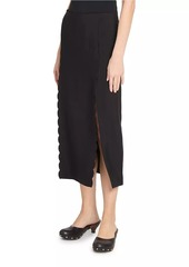 Chloé Scalloped Midi-Skirt