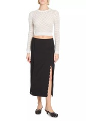 Chloé Scalloped Midi-Skirt