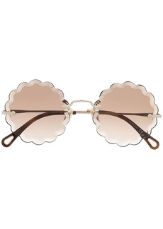 Chloé scalloped round frame sunglasses