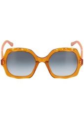 Chloé Scalloped Squared Bio-acetate Sunglasses