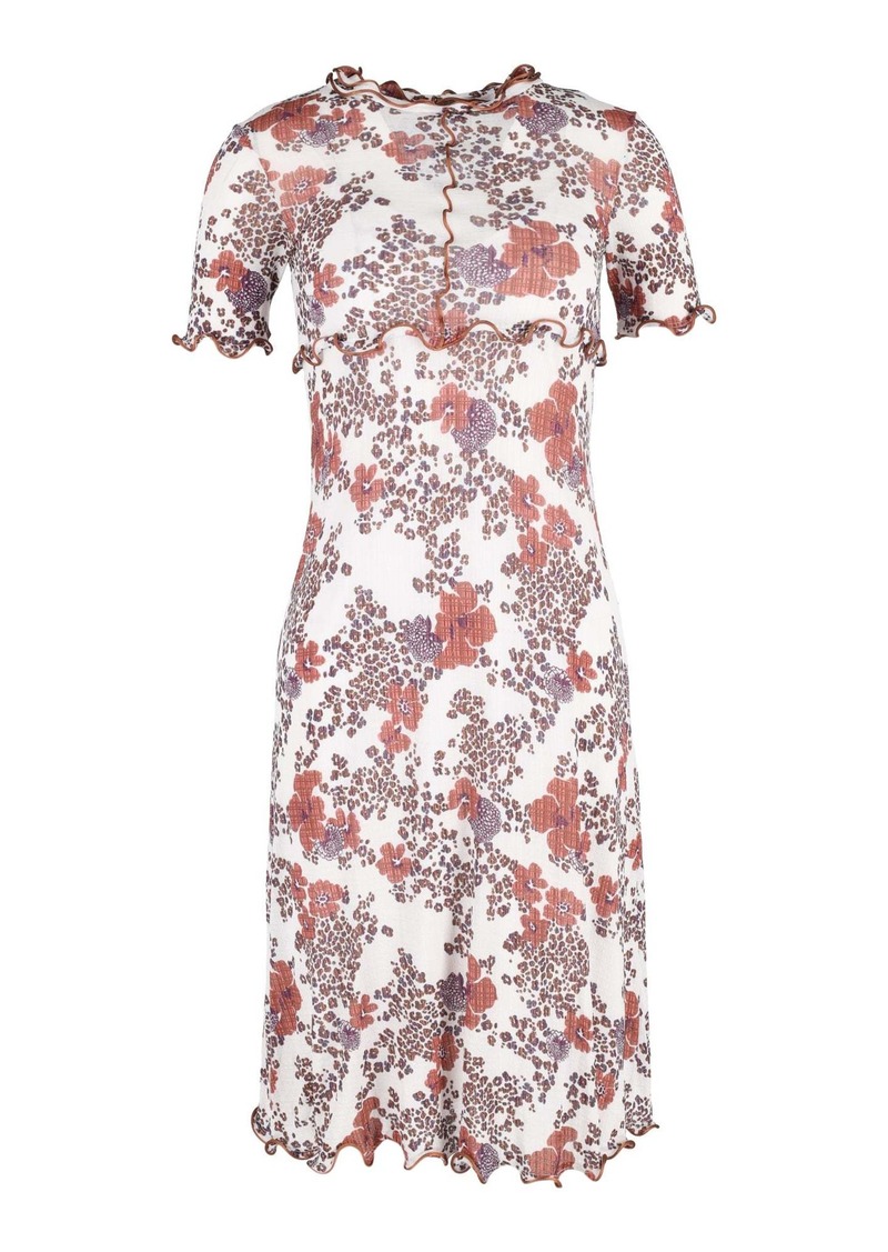 See by Chloé Dress See by Crepe Midi Dress in Floral Print Polyester