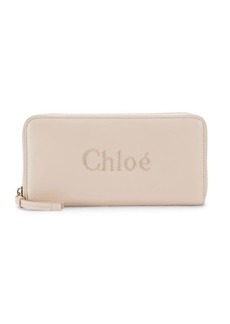 Chloé Sense Leather Zip Around Wallet