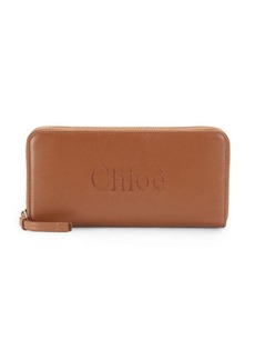 Chloé Sense Leather Zip Around Wallet