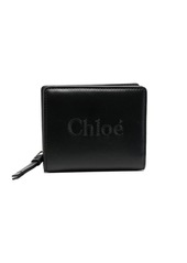 Chloé Sense logo-embroidered leather wallet