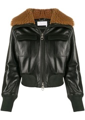 Chloé shearling-collar leather jacket