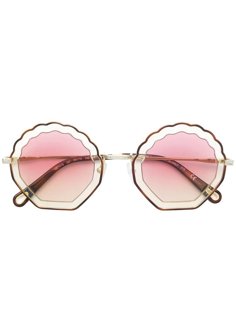 Chloé Tally seashell-frame sunglasses