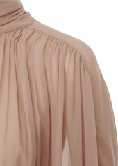 Chloé Shirred Silk Top