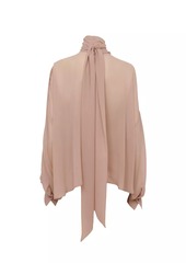 Chloé Shirred Silk Top