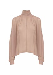 Chloé Shirred Silk Top