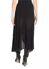 Chloé Silk Chiffon Asymmetric Skirt