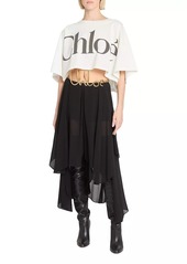 Chloé Silk Chiffon Asymmetric Skirt