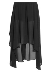 Chloé Silk Chiffon Asymmetric Skirt